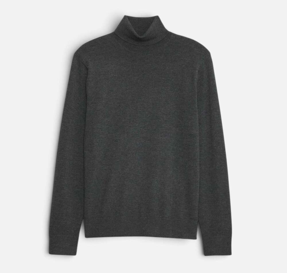Banana Republic Baruffa Sweater Mens Small Gray 100% Merino Wool Italian Yarn
